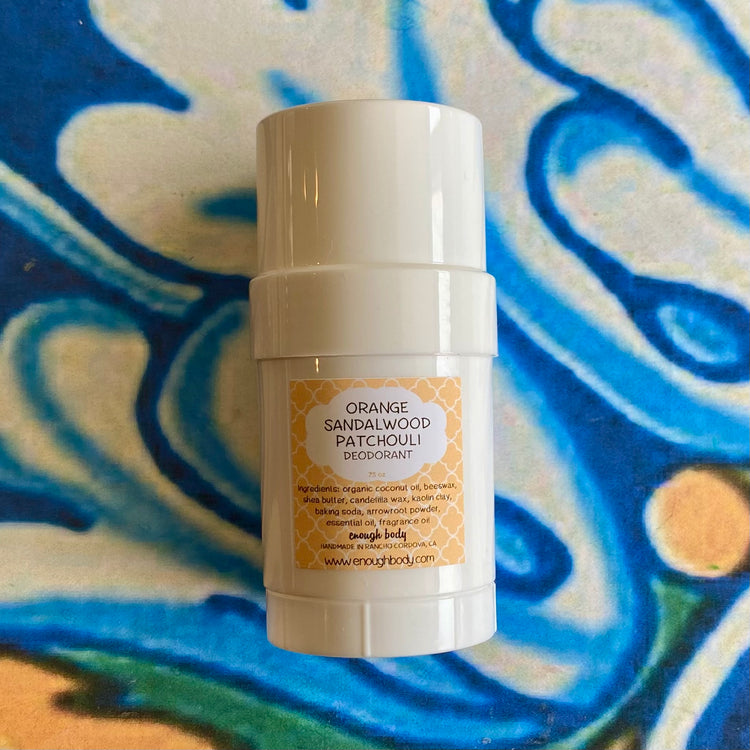 Orange Patchouli Sandalwood Natural Deodorant Stick