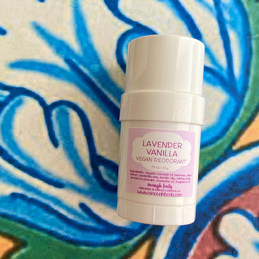 Lavender Vanilla Vegan Natural Deodorant Stick