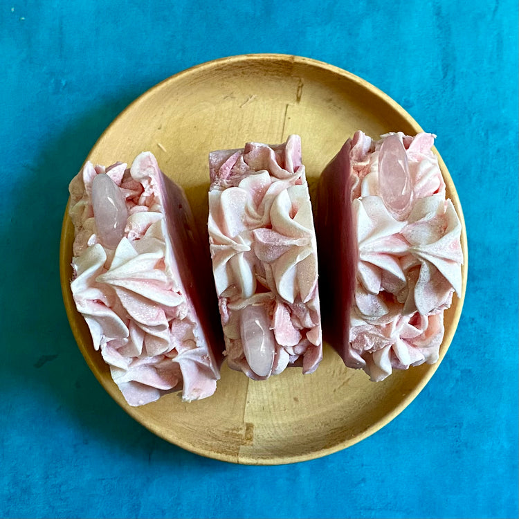 Rose Quartz Shea Butter and Coconut Milk Soap