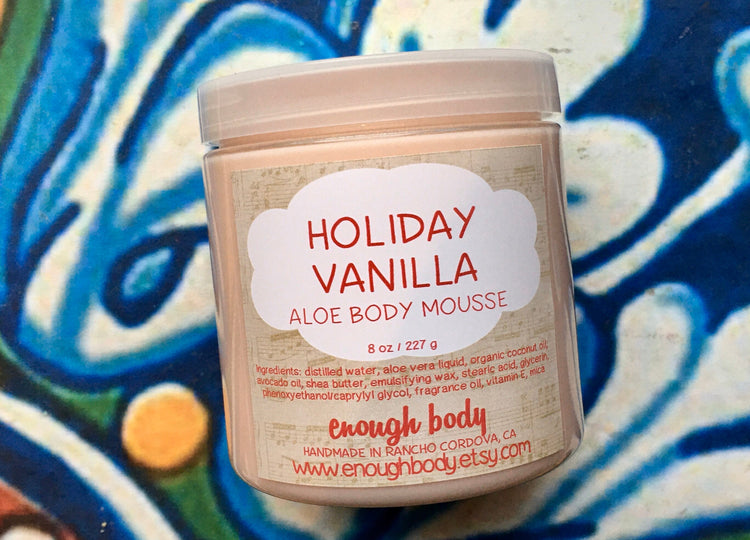 Holiday Vanilla Aloe Body Mousse