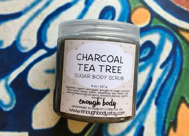 Activated Charcoal Tea Tree Sugar Scrub