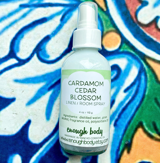 Cardamom Cedar Blossom Linen and Room Spray