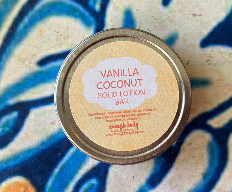 Vanilla Coconut Solid Lotion Bar