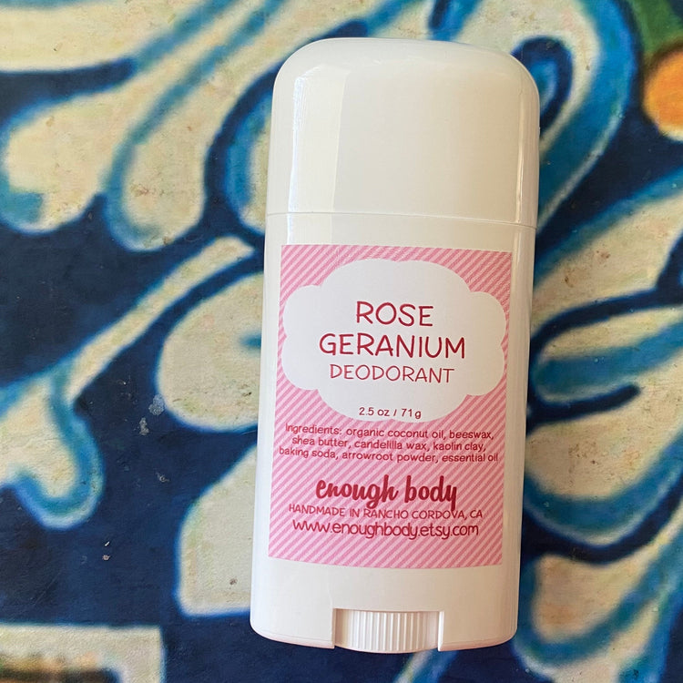 Rose Geranium Natural Deodorant Stick