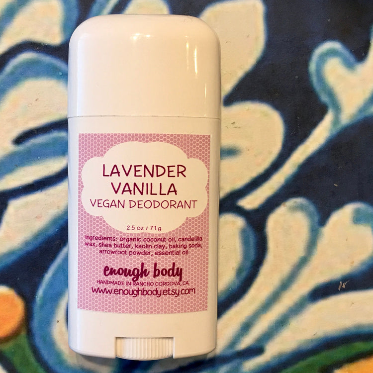 Lavender Vanilla Vegan Natural Deodorant Stick